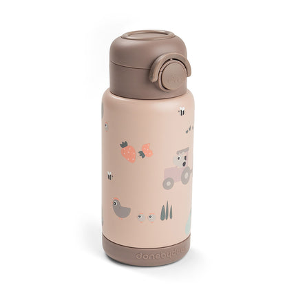 <tc>Done by Deer</tc> Thermos-flaska med sugrör, Tiny Farm Powder, 340 ml