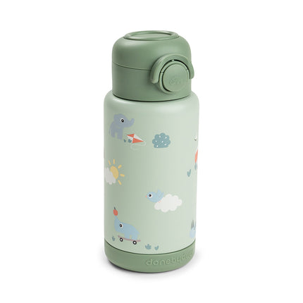 <tc>Done by Deer</tc> Thermos-flaska med sugrör, Playground Green, 340 ml