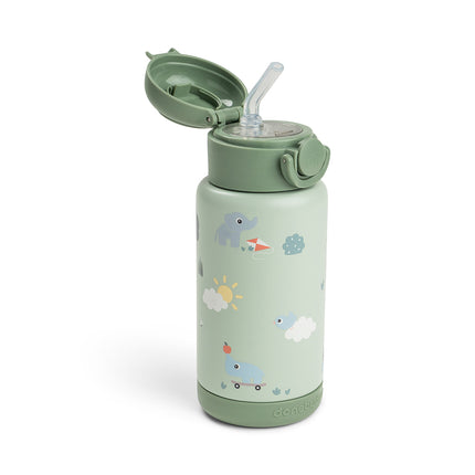 <tc>Done by Deer</tc> Thermos-flaska med sugrör, Playground Green, 340 ml