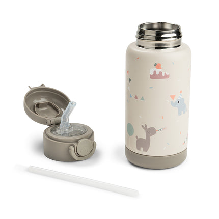<tc>Done by Deer</tc> Thermos-flaska med sugrör Celebration Sand 340 ml