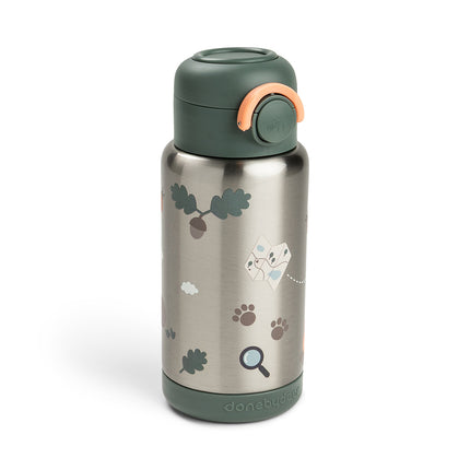 <tc>Done by Deer</tc> Thermos-flaska med sugrör Tiny Trails Green 340 ml