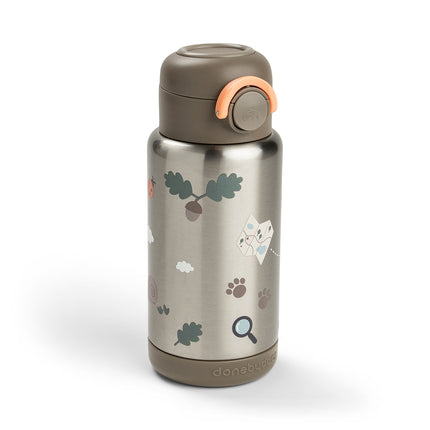 <tc>Done by Deer</tc> Thermos-flaska med sugrör Tiny Trails Sand 340 ml