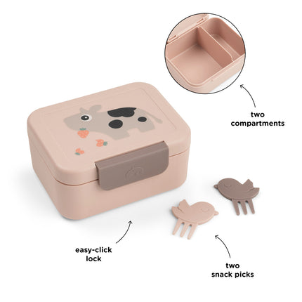 <tc>Done by Deer</tc> Lunchlåda inkl. snackspett Tiny Farm Powder