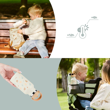 <tc>Babymoov</tc> Little Explorer Isolerad rostfri drickflaska, färg: elfenben