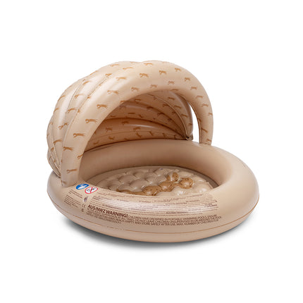 <tc>Swim Essentials</tc> Barnpool – Beige leopardmönster med tak