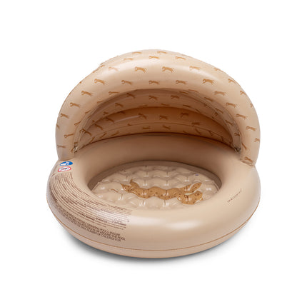 <tc>Swim Essentials</tc> Barnpool – Beige leopardmönster med tak
