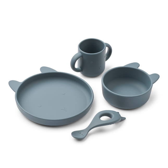 <tc>Liewood</tc> Barnservisset Vivi Whale Blue