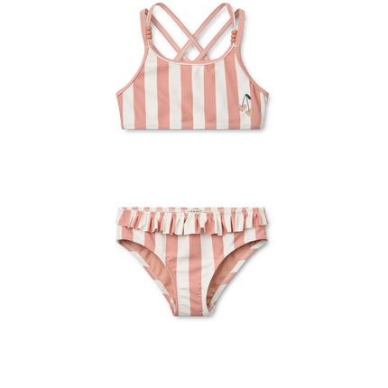 Liewood Bikini Kind Coral Blush / Creme De La Creme Stripe