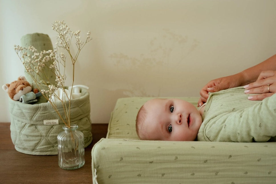 Little Dutch Aankleedkussenhoes Pure Sage koop je bij Babywinkel
