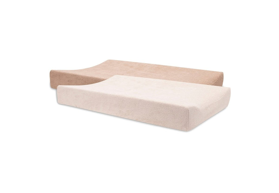 Aankleedkussenhoes Set 2 - Pack – Zachte Badstof Blush & Wild Rose koop je bij Babywinkel
