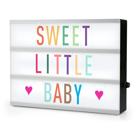 ALB - 01 - LED Lightbox A4, 3 lines, 85 letters and numbers koop je bij Babywinkel