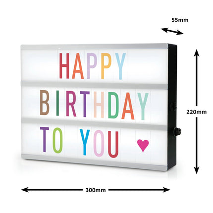 ALB - 01 - LED Lightbox A4, 3 lines, 85 letters and numbers koop je bij Babywinkel