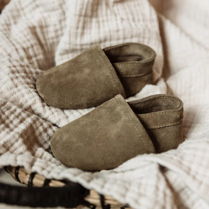 Baby Dutch Baby Schoentjes Lio Green Suede koop je bij Babywinkel