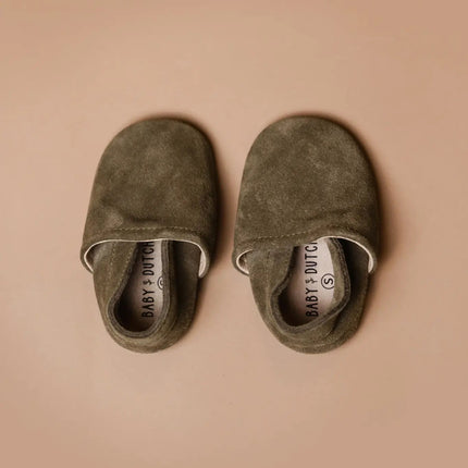 Baby Dutch Baby Schoentjes Lio Green Suede koop je bij Babywinkel