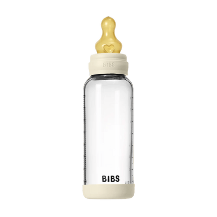 BIBS Babyfles Glass Latex Ivory 240Ml koop je bij Babywinkel