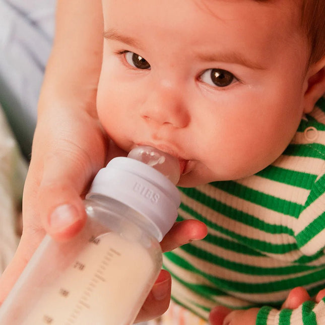 BIBS Babyfles Glass Silicone Ivory 240Ml koop je bij Babywinkel