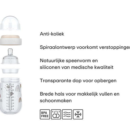Mepal Babyfles Mio Sunshine & Rainbow 240Ml koop je bij Babywinkel