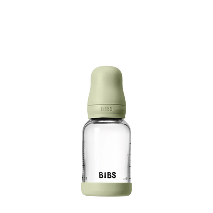 BIBS Babyfles Glass Latex Salie 120Ml koop je bij Babywinkel