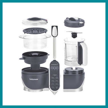 Babymoov Keukenmachine Nutribaby (+) Industrial Grey koop je bij Babywinkel