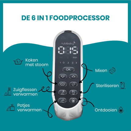 Babymoov Keukenmachine Nutribaby (+) Industrial Grey koop je bij Babywinkel