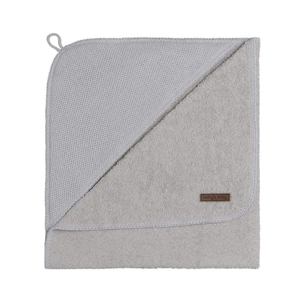 Baby's Only Badcape Baby Classic Zilver/Grijs 75x85cm koop je bij Babywinkel