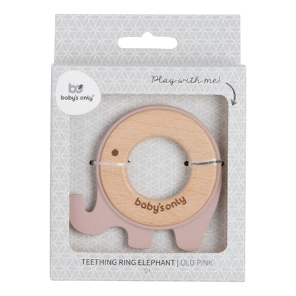Baby's Only Bijtring Olifant Oud Roze koop je bij Babywinkel