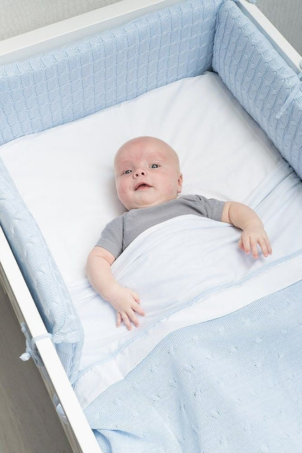 Baby's Only Dekbedovertrek Cable Baby Blauw 100x135cm koop je bij Babywinkel