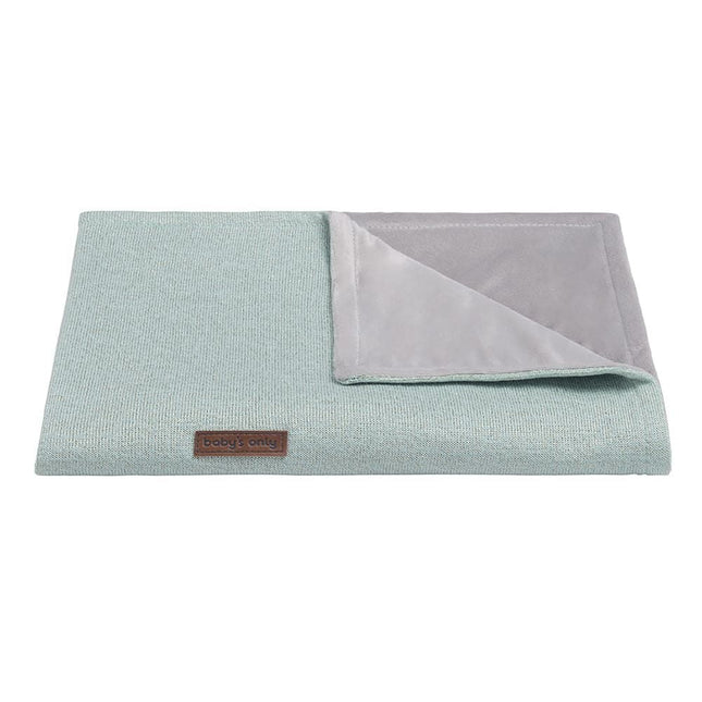 Baby's Only Ledikantdeken Soft Sparkle Melee Goudmint koop je bij Babywinkel