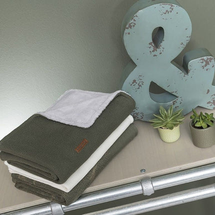 Baby's Only Ledikantdeken Teddy Classic Khaki koop je bij Babywinkel