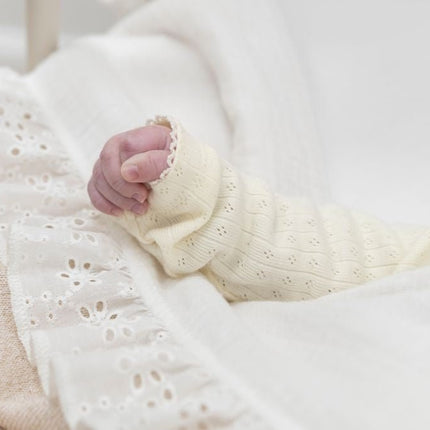 Baby's Only Ledikantlaken Calm Wit met Ruffle koop je bij Babywinkel