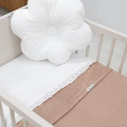 Baby's Only Ledikantlaken Calm Wit met Ruffle koop je bij Babywinkel