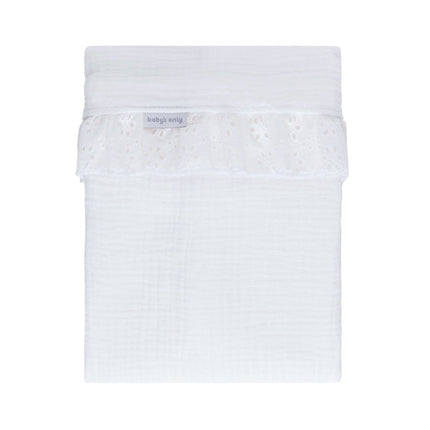Baby's Only Ledikantlaken Calm Wit met Ruffle koop je bij Babywinkel