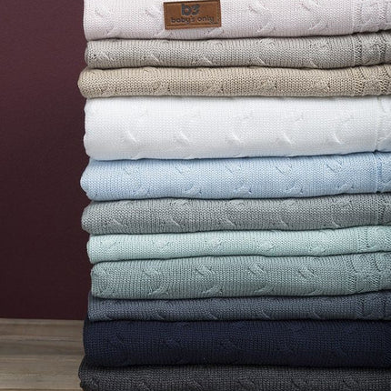 Baby's Only Wiegdeken Cable Stonegreen koop je bij Babywinkel