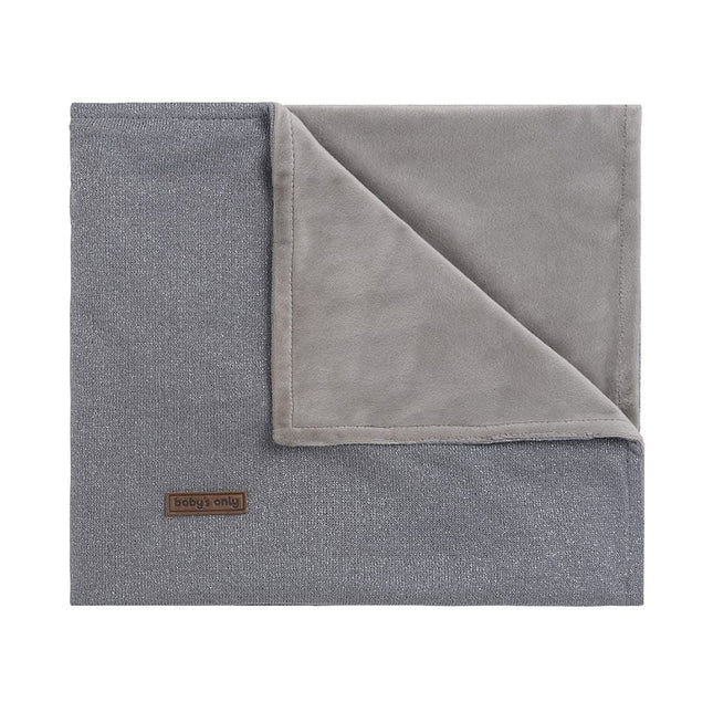 Baby's Only Wiegdeken Soft Sparkle Melee Zilvergrijs koop je bij Babywinkel
