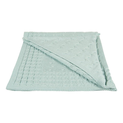 Baby's Only Wikkeldeken Baby Cable Mint koop je bij Babywinkel