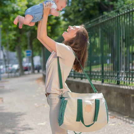 Badabulle Luiertas Safari Wit/Groen koop je bij Babywinkel