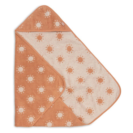 Badcape Badstof Light Terra - Jacquard koop je bij Babywinkel