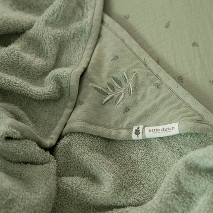 Little Dutch Badcape Baby Pure Sage 75Cm koop je bij Babywinkel