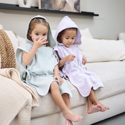Meyco Badponcho Wavy Soft Lavender 1 - 3 Jaar koop je bij Babywinkel
