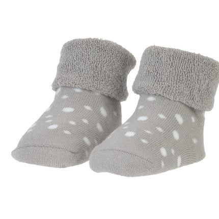 BamBam Babysokjes Organische Sokken Met Dots Grijs koop je bij Babywinkel