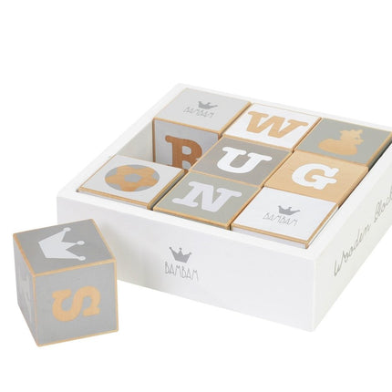 BamBam Houten Speelgoed Blokken Abc 12 mnd koop je bij Babywinkel