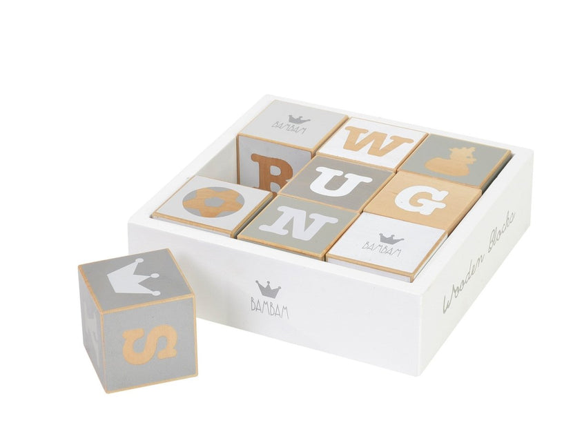 BamBam Houten Speelgoed Blokken Abc 12 mnd koop je bij Babywinkel