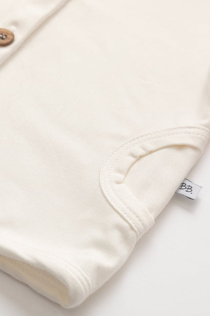 Bamboom Baby Vestje Met Capuchon Creme koop je bij Babywinkel
