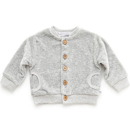 Bamboom Baby Vestje Velvet Grijs Mele koop je bij Babywinkel