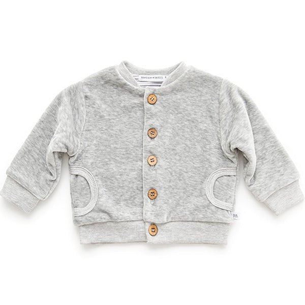 Bamboom Baby Vestje Velvet Grijs Mele koop je bij Babywinkel