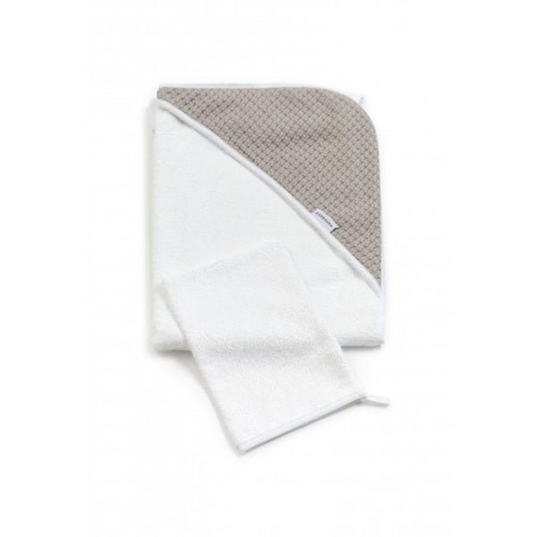 Bamboom Badcape Baby Duo Soft Stone Warm Grijs koop je bij Babywinkel