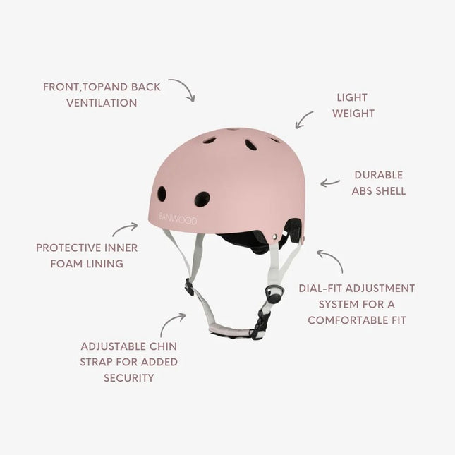 Banwood Eco Kinderhelm Dusty Rose koop je bij Babywinkel