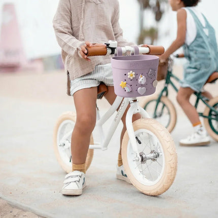 Banwood Kinderstep- en Fietsmandje Pin & Ride Lavender koop je bij Babywinkel