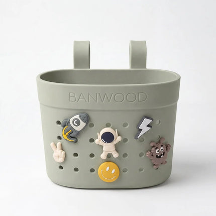 Banwood Kinderstep- en Fietsmandje Pin & Ride Olive koop je bij Babywinkel