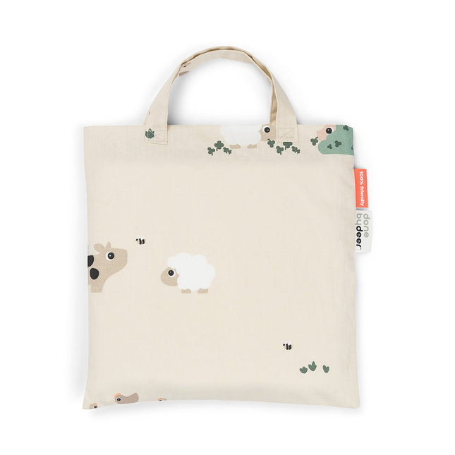 Done by Deer Dekbedovertrek Peuter Tiny Farm Beige 70X100Cm koop je bij Babywinkel